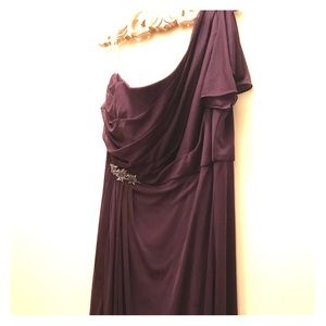 Plum One Shoulder Dress